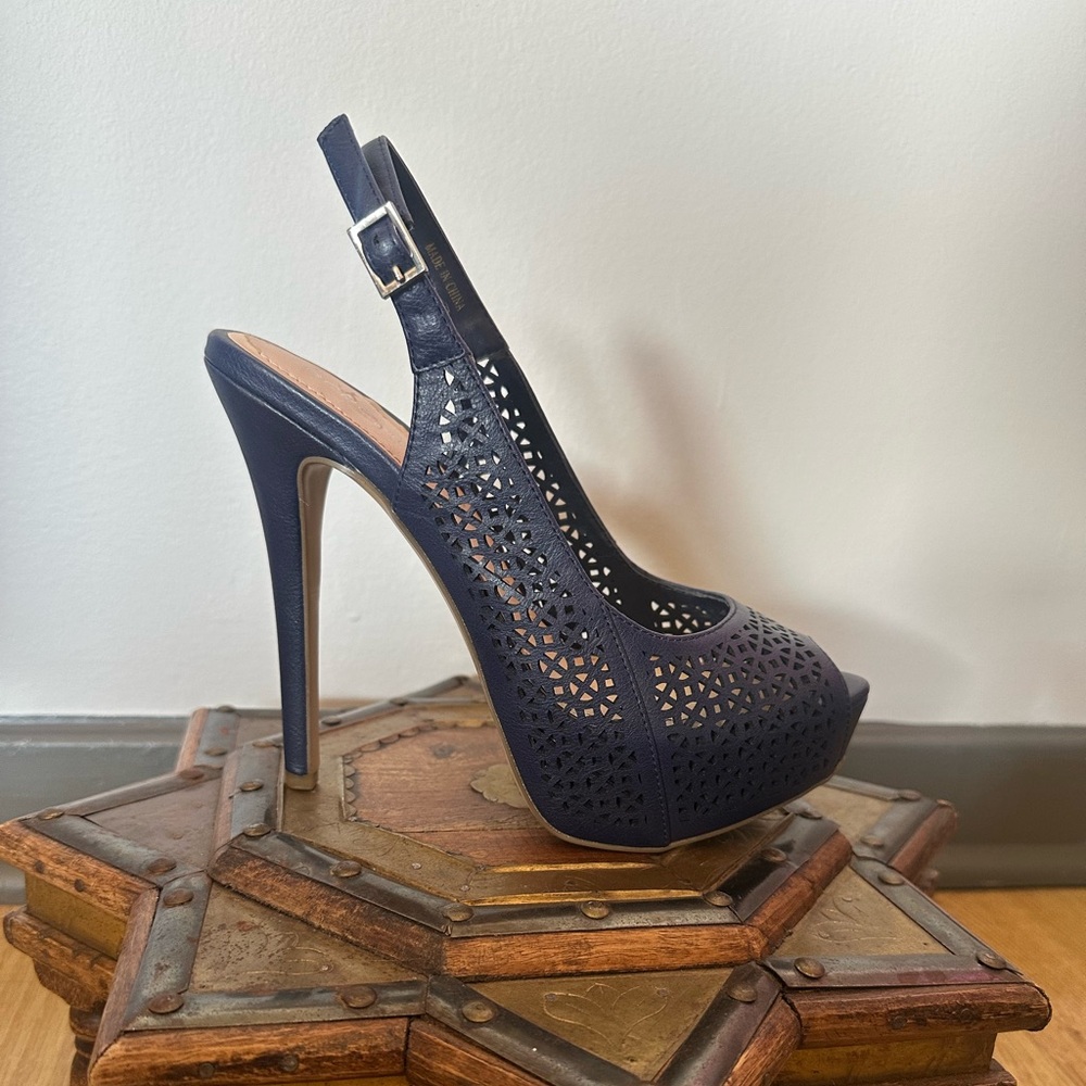BCBGeneration High Heels Panther Laser Cut / Blue